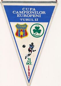 Omonoia Omonia Nicosia Pennant Steaua Bucuresti Football Champions League 1987