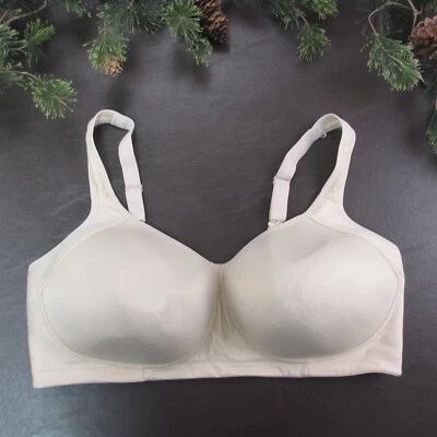 Vanity Fair Bra 40DD Beige Padded Wireless Adjustable Clasp Back - Image 1 of 4