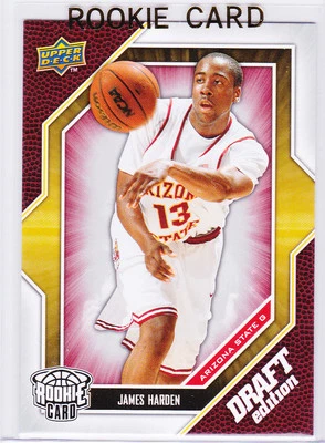 JAMES HARDEN 2009/10 Upper Deck Draft Edition ROOKIE CARD Basketball ROCKETS RC - Image 1 of 2