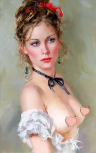 Arte da parete arte pittura ad olio dolce HD giclee stampato su tela - Foto 1 di 2