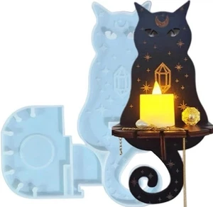 Stampi in silicone resina totem gatto per realizzare portacandele da appendere a parete - Foto 1 di 3