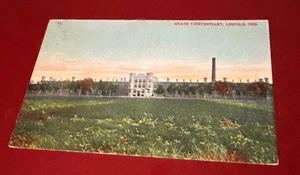 State Penitentiary Lincoln Ne frühe Postkarte gestempelt 1908 - Bild 1 von 2
