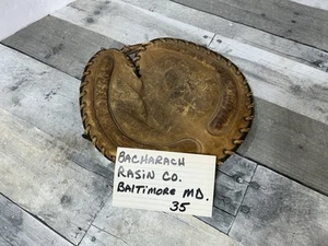 Guante Antiguo Mitt Bacharach Rasin Company Baltimore Md Béisbol Softbol RARO - Imagen 1 de 13