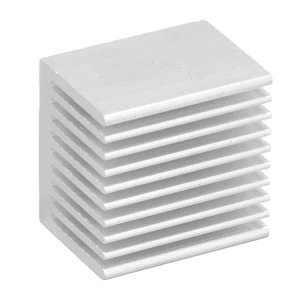 Z klejem termicznym aluminiowy radiator 40x40x30mm 8 szt. żebra chłodzące do zasilania - Zdjęcie 1 z 24