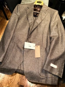 Canali Kei Model Brown/Charcoal Sport Coat 54R - Picture 1 of 4