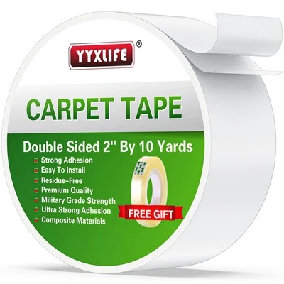 YYXLIFE Double Sided Carpet Tape for Area Rugs Carpet Adhesive Rug Gripper - Image 1 of 4