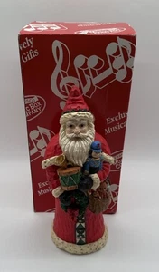 Figurina vintage San Francisco Music Box Company Babbo Natale 12 1/2" con scatola - Foto 1 di 8