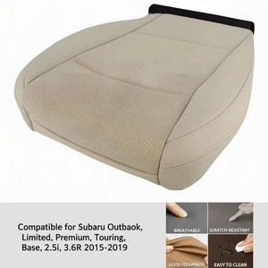 Funda de asiento inferior del conductor de cuero sintético cálido marfil apta para Subaru Outback 2015-2017 - Imagen 1 de 7