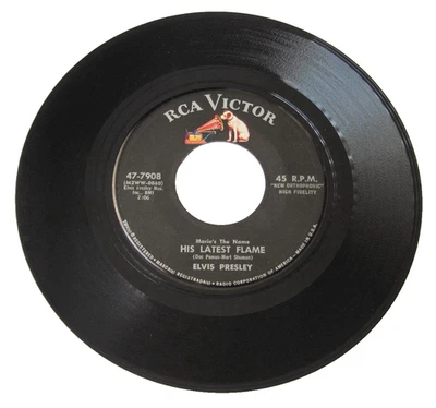Elvis Presley – His Latest Flame / Little Sister - Mint Minus 1961 RCA 47-7810 - Image 1 of 4