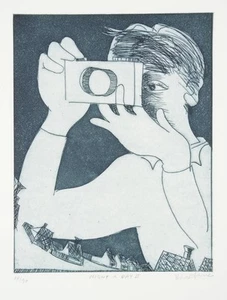 Charles BLACKMAN 'Night and Day II' - etching, portrait, photographic - Picture 1 of 3