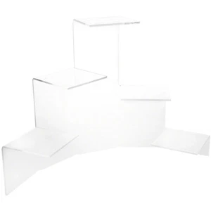 Plymor Clear Acrylic 5-Level Stair-Stepped Display Riser, 18.25" x 25" x 15" - Picture 1 of 1