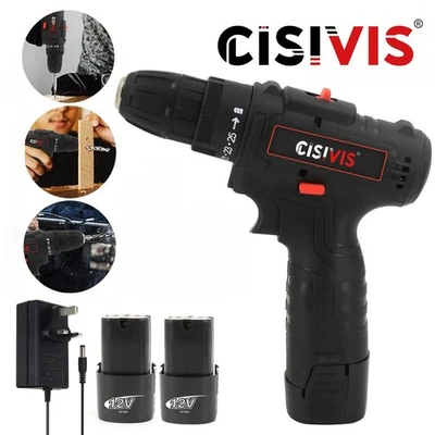 12V Cordless Power Drill Set Electric Driver Screwdriver for Home DIY - Image 1 of 4