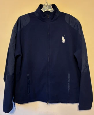 Ralph Lauren Polo Golf Jacket Men XL Navy Blue Full Zip Windbreaker Large Pony - Image 1 of 4