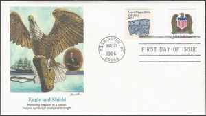 Scott 2907 FDC - Bulk Rate - 1996 Eagle and Shield + #2464 Lunch Wagon - FDOI - Picture 1 of 2