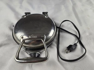 All-Clad Waffle Maker 4-Square Model 99012 Type 6071 Stainless Steel Tested - Picture 1 of 12