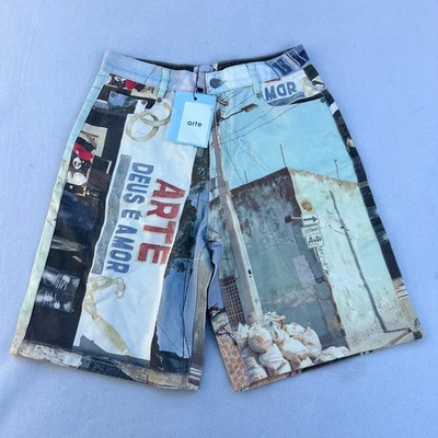 Arte SS25-068SHO Photo Allover Shorts Multi Colour Size 30 Men's - Image 1 of 4