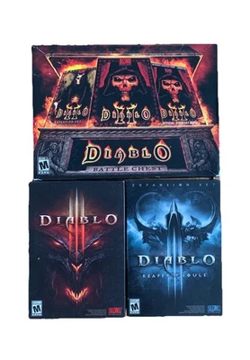 Diablo 2 Battle Chest (PC, 2001), Diablo 3 & Diablo 3  Reaper of Souls LOT - Image 1 of 2