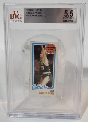 1980-81 Topps Single Panel #31 Larry Bird ROOKIE BGS 5.5 - Image 1 of 2