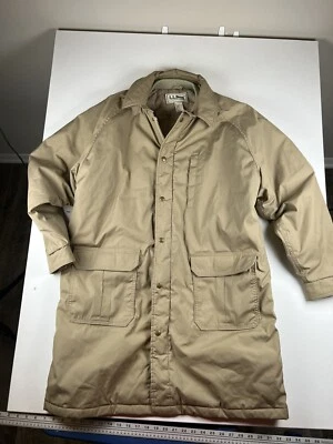 LL Bean Mens Jacket Vintage Baxter State Parka Wool Lined Chore USA Large - Image 1 of 4