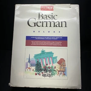 BERLITZ Basic German Deluxe Set Missing English/German Dictionary Includes Case - Picture 1 of 14