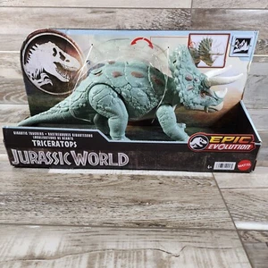 Mattel Jurassic World Gigantic Trackers Triceratops Dinosaurier Actionfigur - Neu in OVP - Bild 1 von 13