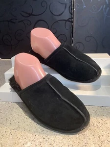 UGG Black Suede Slip On Loafer Slippers Womens Size 7 - Picture 1 of 8