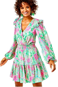 Lilly Pulitzer Taviana Stretch Dress Blue Horizon in Hot Size 12 - Picture 1 of 4