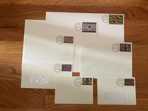 Australia Aboriginal Art Prepaid Envelope Set of 7 First Day Issue - Picture 1 of 3