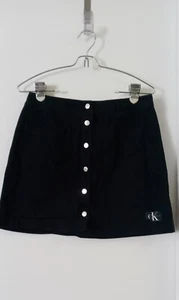 Mini gonna di jeans Calvin Klein nera taglia 29 vita - Foto 1 di 6