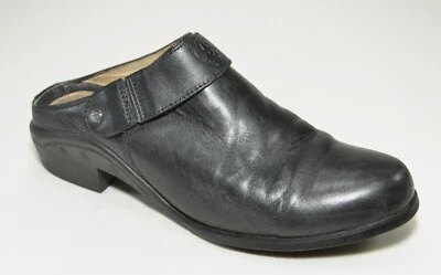 Ariat Santa Cruz Size 9 Women's Black Leather Slip On Clogs Shoes - Image 1 of 4