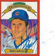 MIKE BIELECKI SIGNED 1990 DONRUSS #9 - CHICAGO CUBS