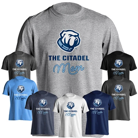 The Citadel Bulldogs Mom Logo Short Sleeve Tee Mother T-Shirt Cover