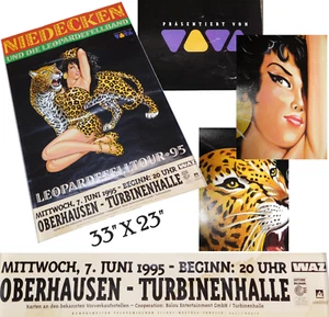 Cartel de la gira de conciertos 1995 banda alemana piel de leopardo wolfgang niecken - Imagen 1 de 7