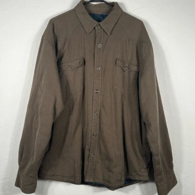 Vintage HONOLUA Corduroy Thick Quilt Lined Snap Shirt Jacket Brown XL - EUC - Image 1 of 4
