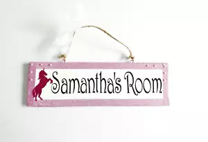 Unicorns Name Plaque Bedroom Door Sign Home Wall Decor Custom Gift For Children - Picture 1 of 6