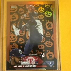 2023 Topps Update US141 Halloween ORANGE PUMPKIN FOIL GRANT ANDERSON  ROOKIE SP