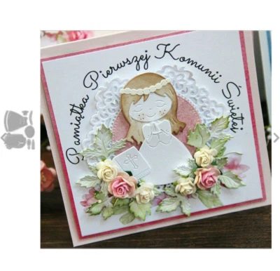  Stanzschablone zur Kommunion, Konfirmation Maedchen - Bild 1 von 4