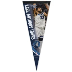 KARL-ANTHONY TOWNS MINNESOTA TIMBERWOLVES PREMIUM QUALITY PENNANT 12"X30" BANNER - Picture 1 of 1