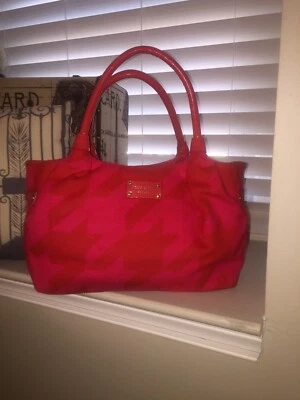 Kate Spade New York Stevie Hearthstone Houndstouth Red Satchel/ Shoulder Bag  - Image 1 of 4