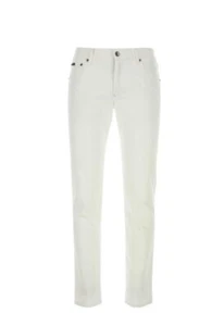 NEW Dolce & Gabbana Italy Slimmy LowRise Bootcut White Denim Jeans D&G Pants 29 - Picture 1 of 18