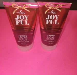 Bath & Body Works Rare Be Joyful Foaming Body Scrub 8oz Lot Of 2  - Picture 1 of 3