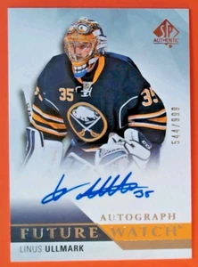 LINUS ULLMARK FUTURE WATCH 2015-16 SP AUTHENTIC AUTO ROOKIE /999 SP #273 SABRES - Picture 1 of 12