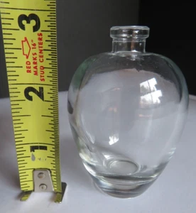 VINTAGE Miniature Heavy Bottom Clear Oval Retro Art Deco Bud Vase - Picture 1 of 15