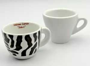 1 Tazza Espresso Edizione Limitata Stampa Zebra Safari 1999 e 1 Tazza Plain - Foto 1 di 10