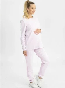 Angel Maternity 2-Piece Tracksuit Set Lilac Size XS 0736 - Picture 1 of 4