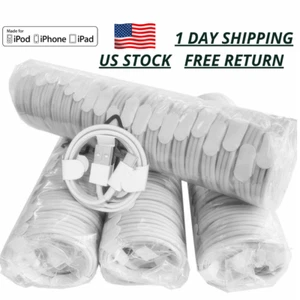 USB Charger Cable Sync Charging Cord Lot 3/6Ft For iPhone 14 13 12 11 XR X 8 7 6 - Picture 1 of 12