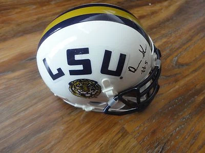 DERRIUS GUICE SIGNED LSU TIGERS MINI HELMET AUTO JSA COA STUD SUPER RARE HEISMAN - Image 1 of 2