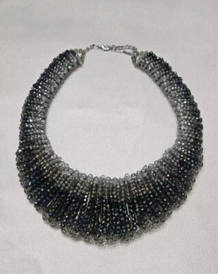 Градуированный кристалл бусина Nakamol дизайн заявление ожерелье.  Row2323 - Изображение 1 из 4