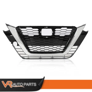 Fit For 2019-2021 Nissan Altima Front Upper Bumper Grille w/ Chrome Trim - Picture 1 of 9