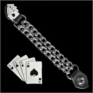 BIKER VEST EXTENDER ACES N EIGHTS MADE IN USA harley motorcycle chaps leathers - Picture 1 of 3